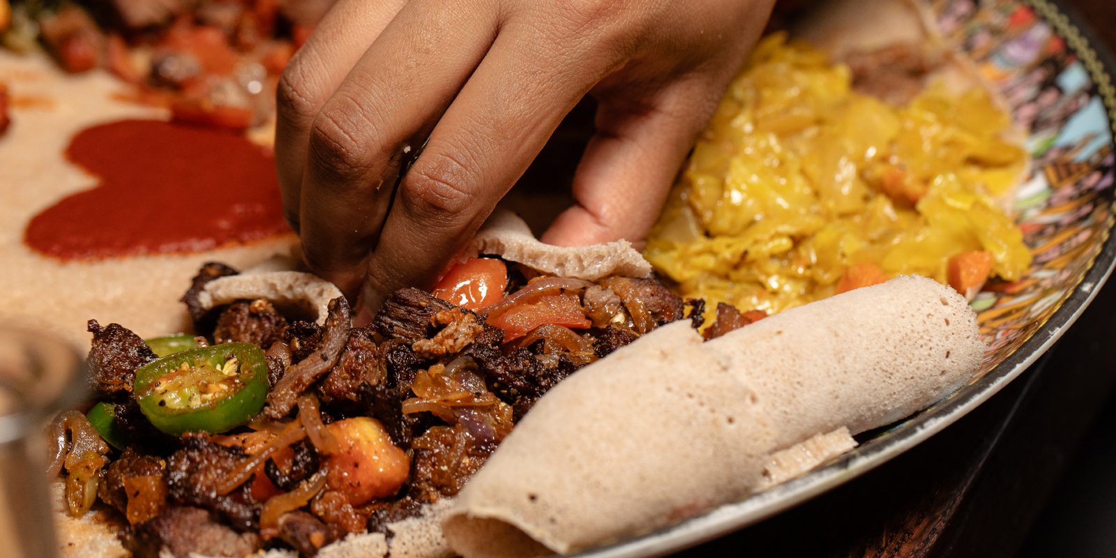 enjoy the best ethiopian african food in charlotte at Enat