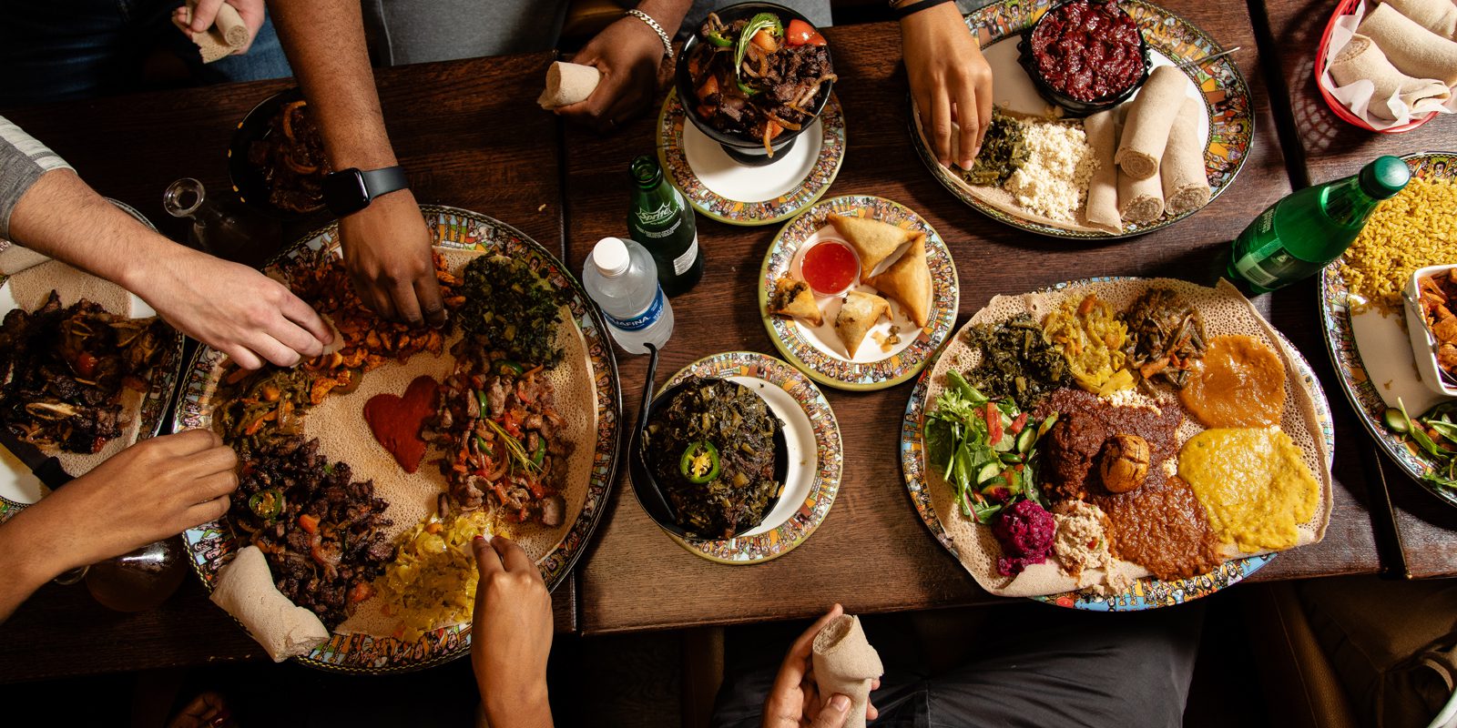 the best african food in charlotte is found at Enat