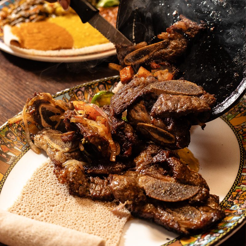 the best ethiopian tibs in charlotte at Enat 1